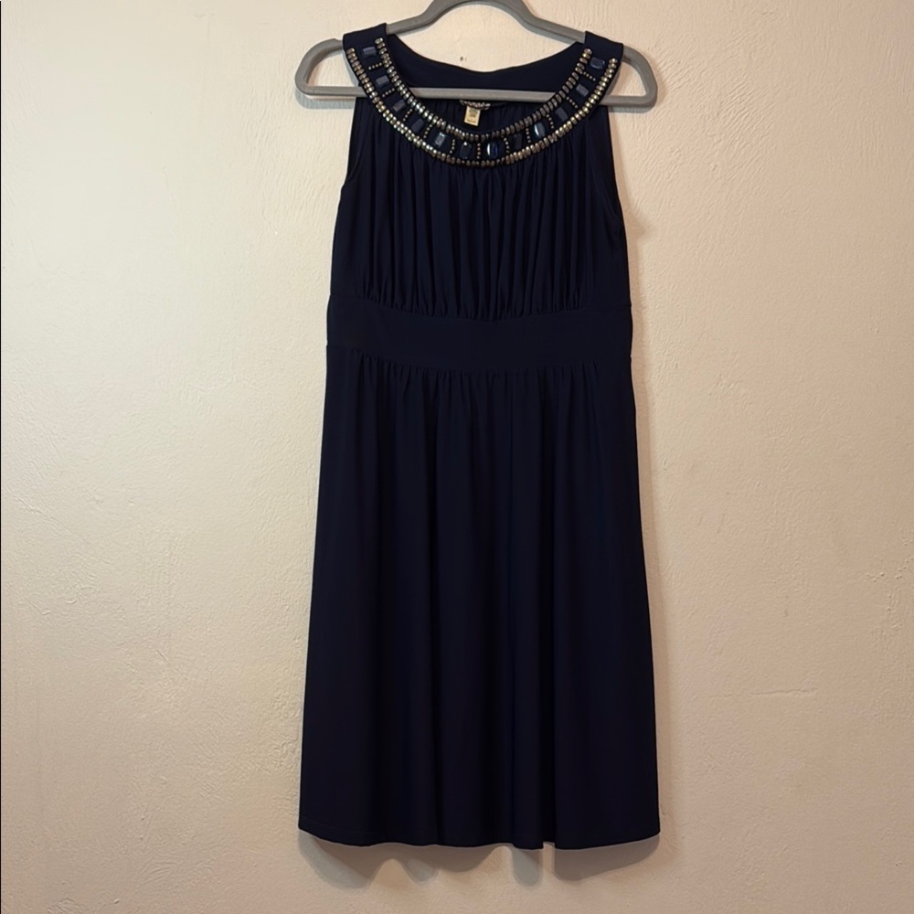 Haani Black Embellished Halter Midi Dress